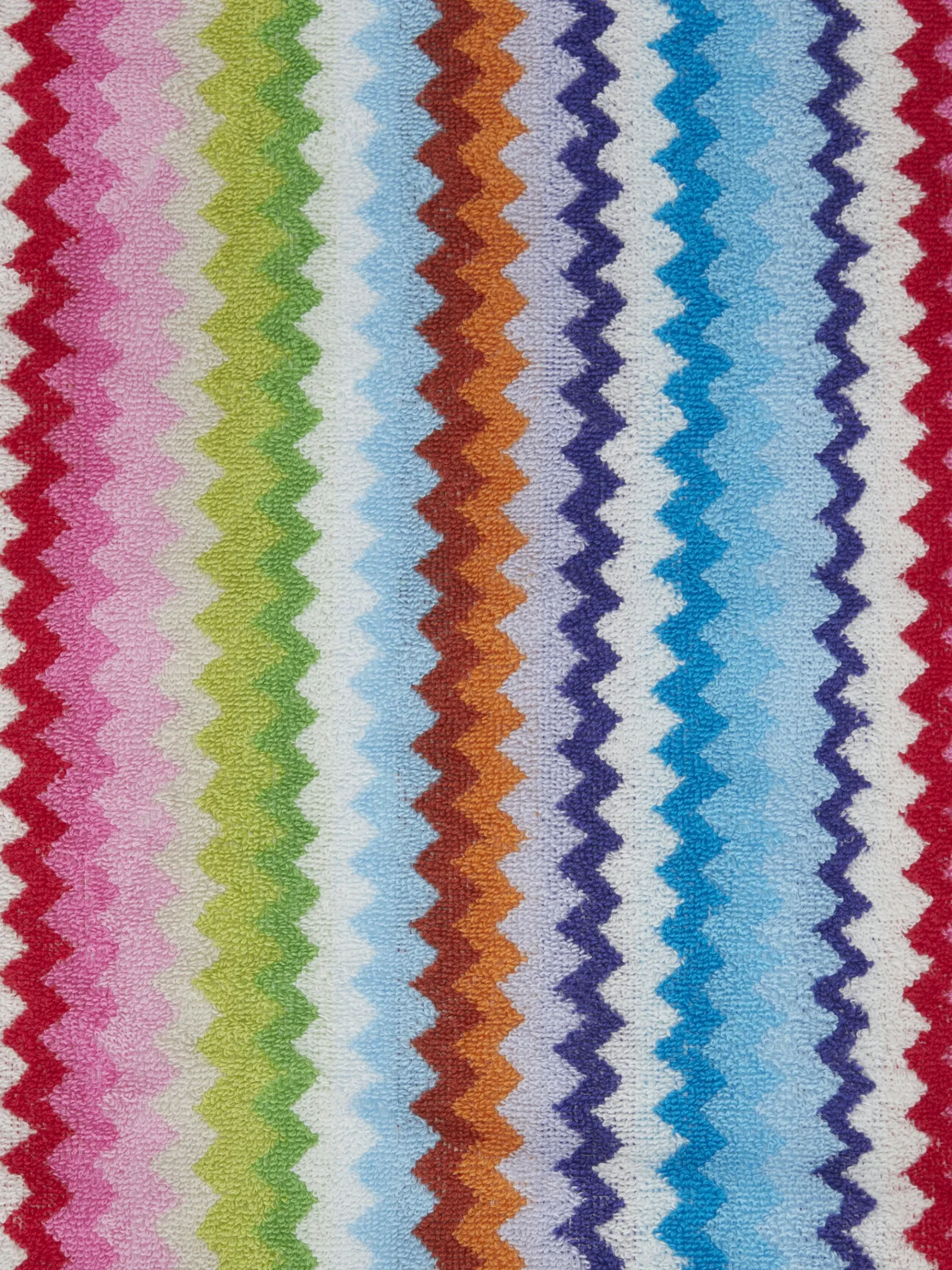 2 Piece Set of Zig Zag Cotton Terry Riverbero Bath Towels