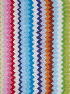 3 Piece Set of Zig Zag Cotton Terry Riverbero Bath Towels