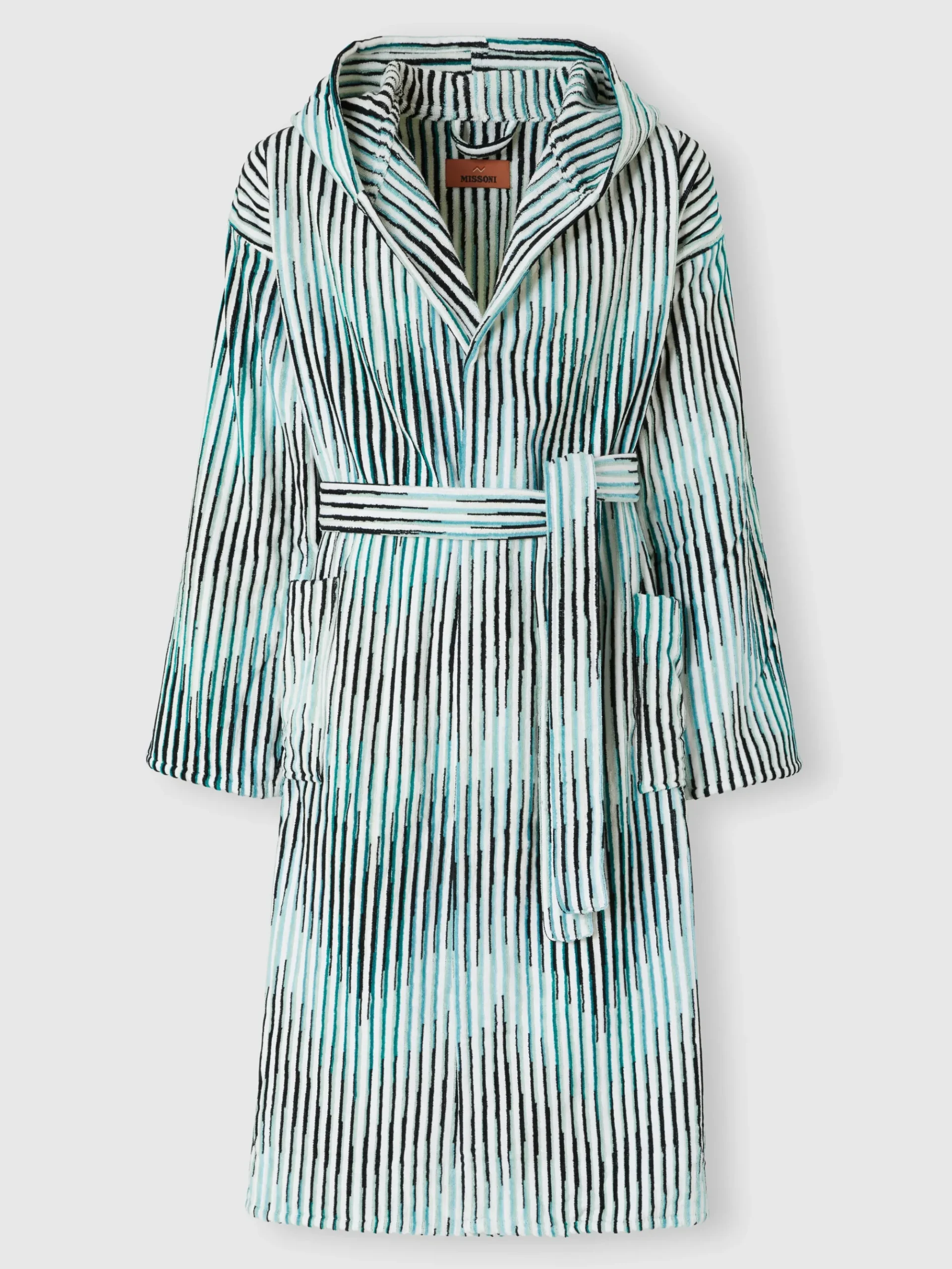 Arpeggio bathrobe in slub cotton terry