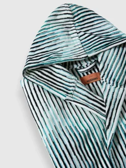 Arpeggio bathrobe in slub cotton terry