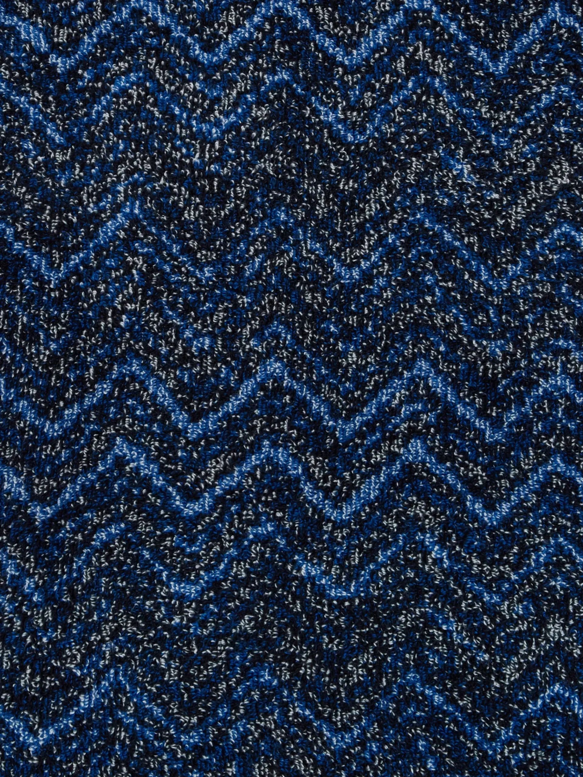 Azul cotton terry chevron bathrobe