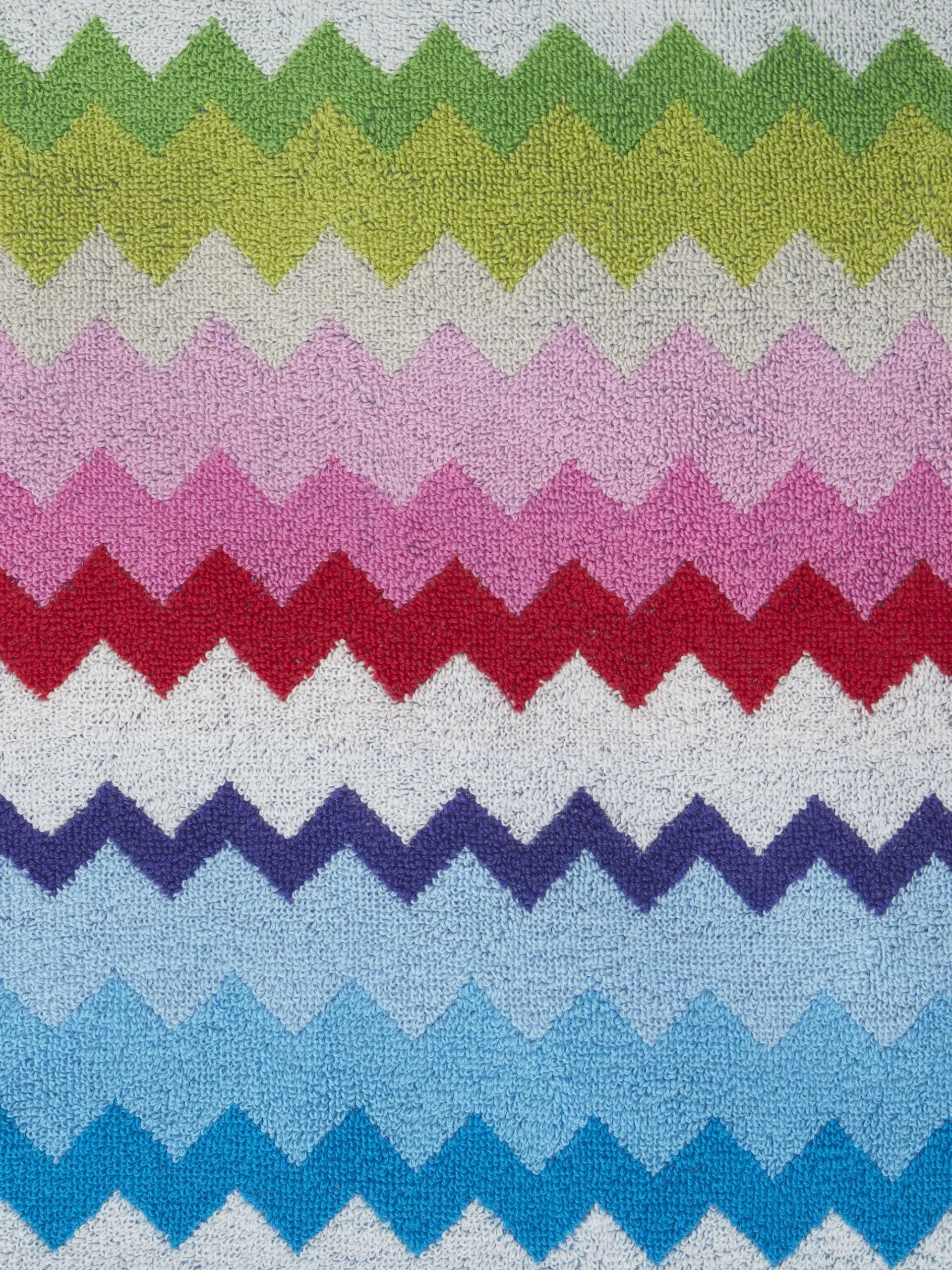 Beach towel 100x180 cm Riverbero in zig zag cotton terry