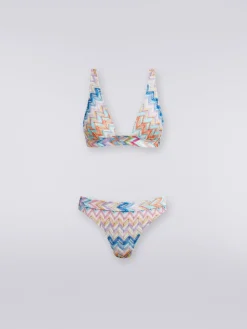 Bikini in zigzag viscose with lurex