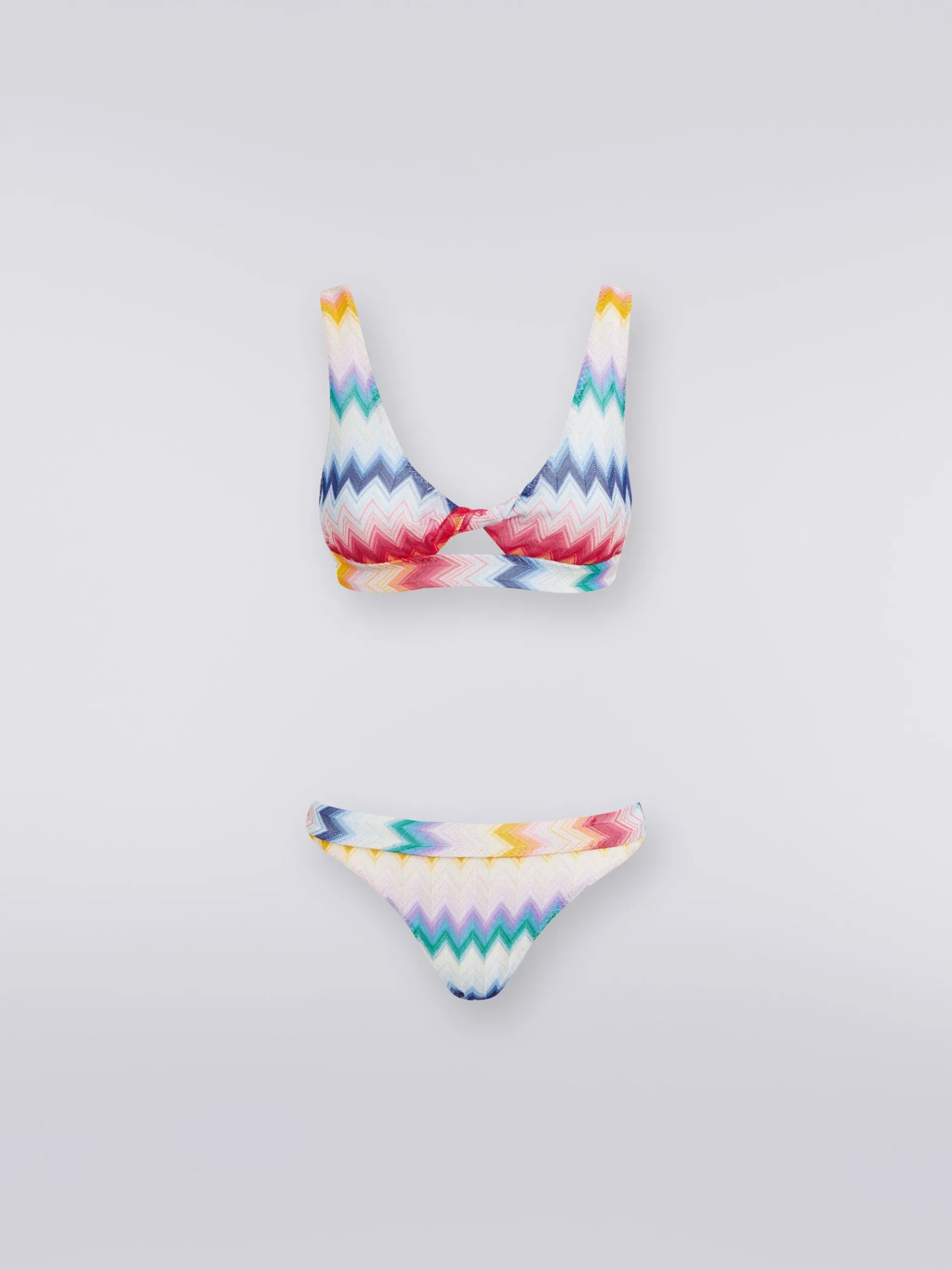 Bikini in zigzag viscose with lurex