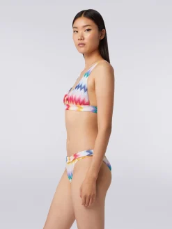 Bikini in zigzag viscose with lurex