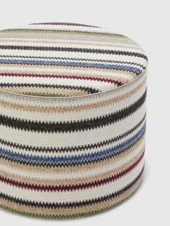 Blurred 40x30 cm cylindrical pouffe