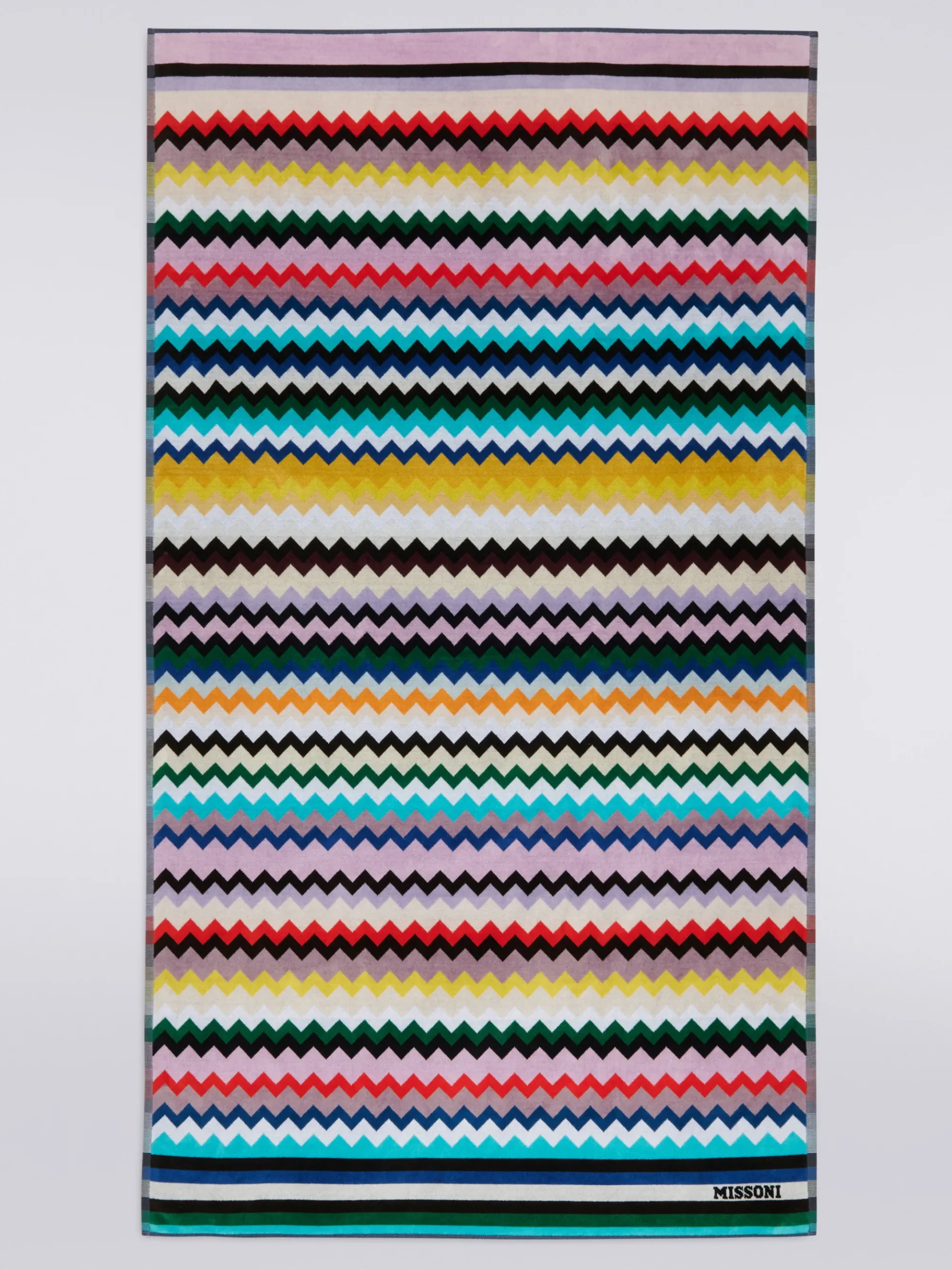Carlie 100x180 cm chevron cotton terry beach towel