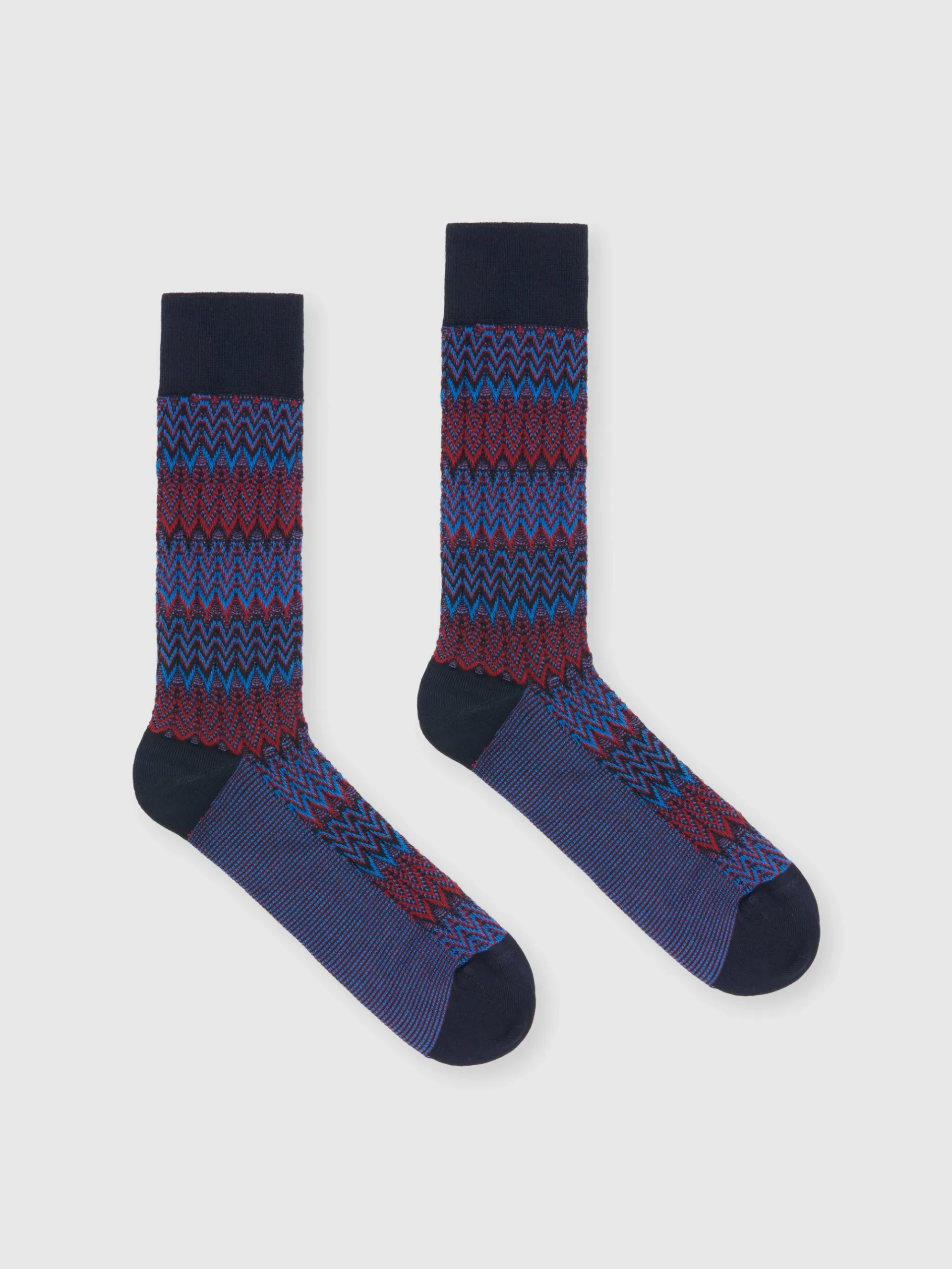 Chevron cotton blend socks