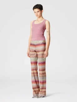 Chevron jacquard tank top