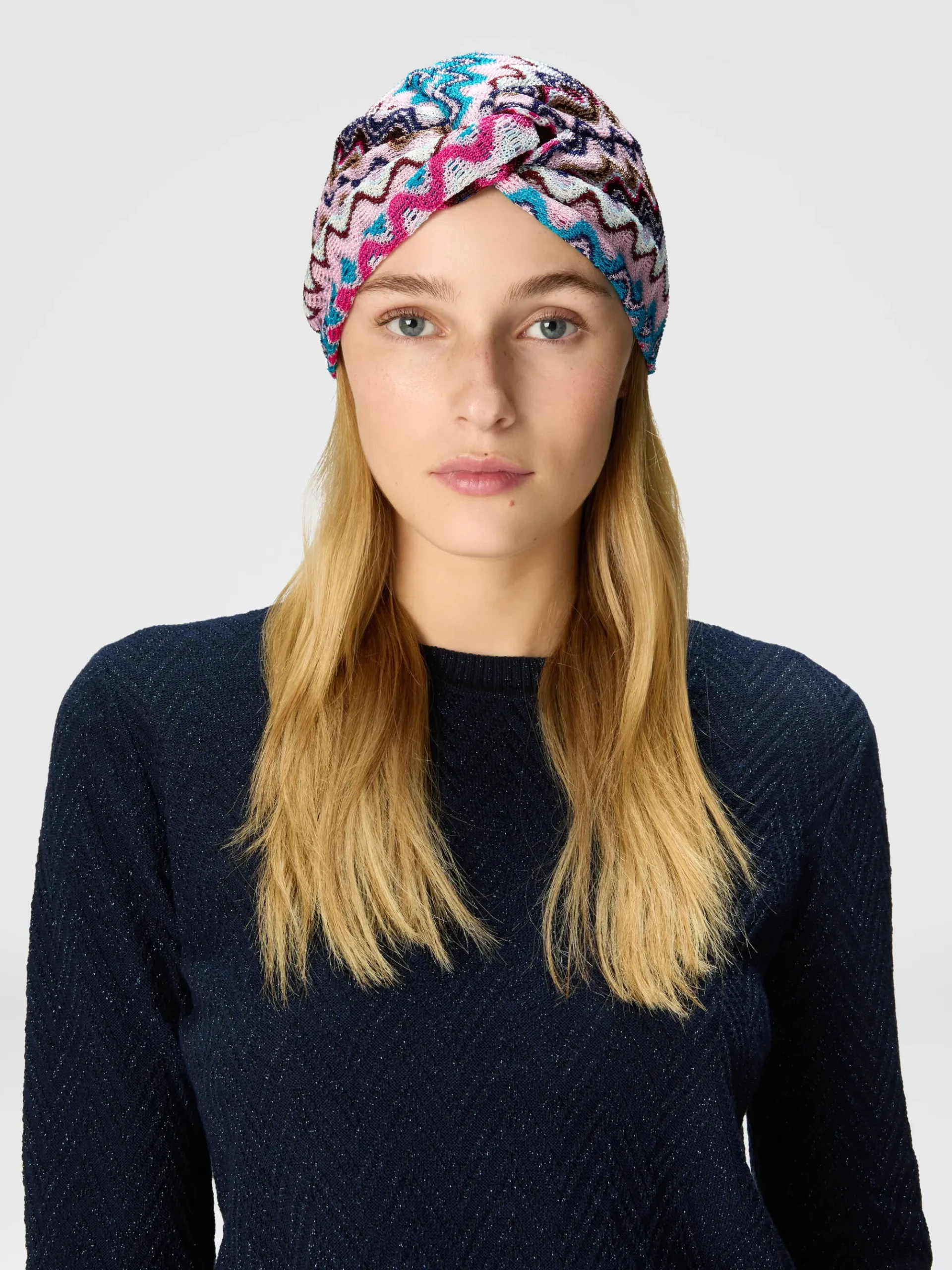 Chevron viscose turban