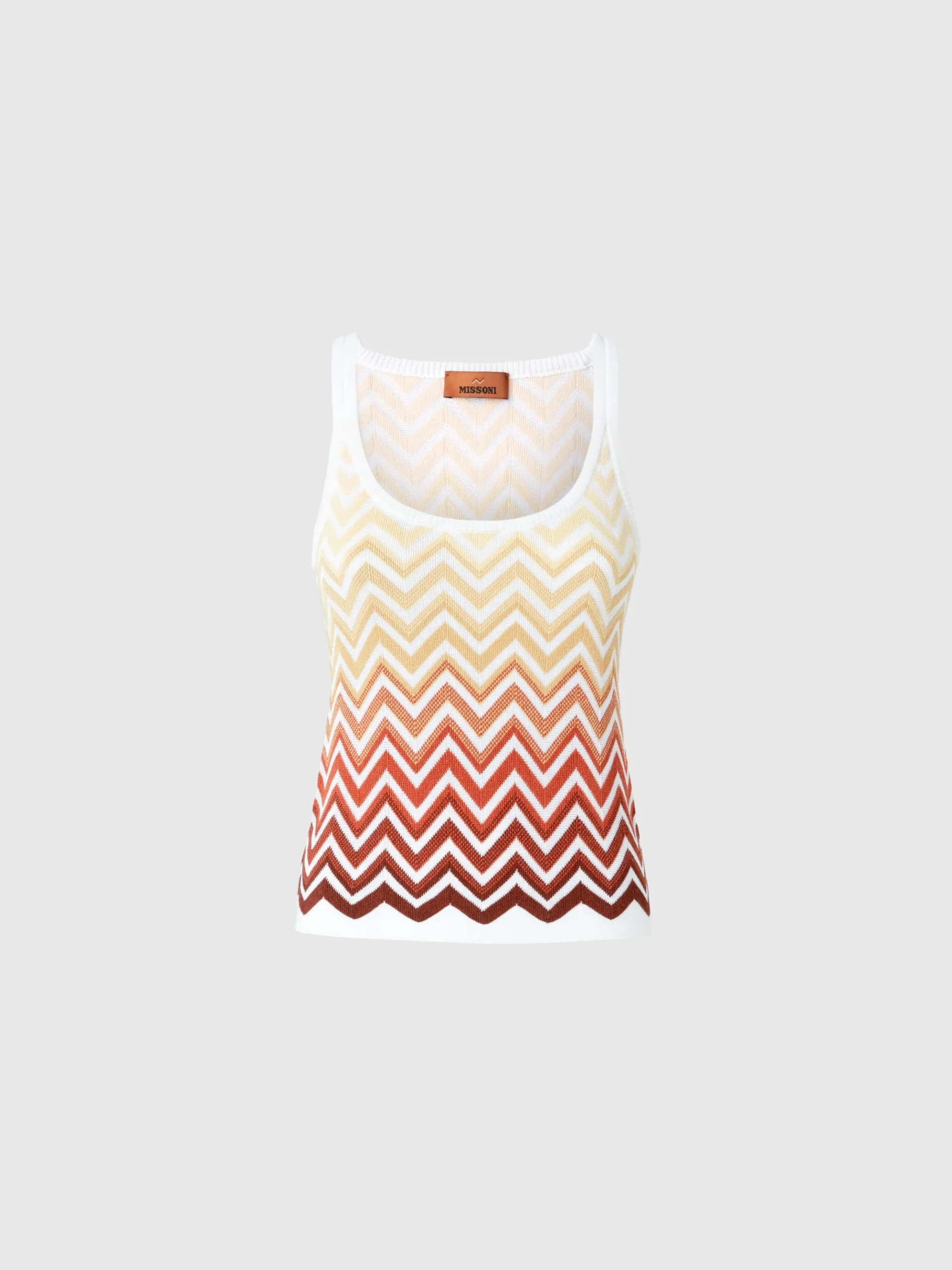 Cotton and viscose chevron dégradé basket
