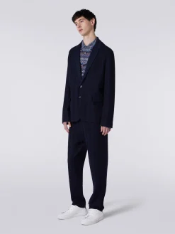 Cotton and viscose chevron jacket