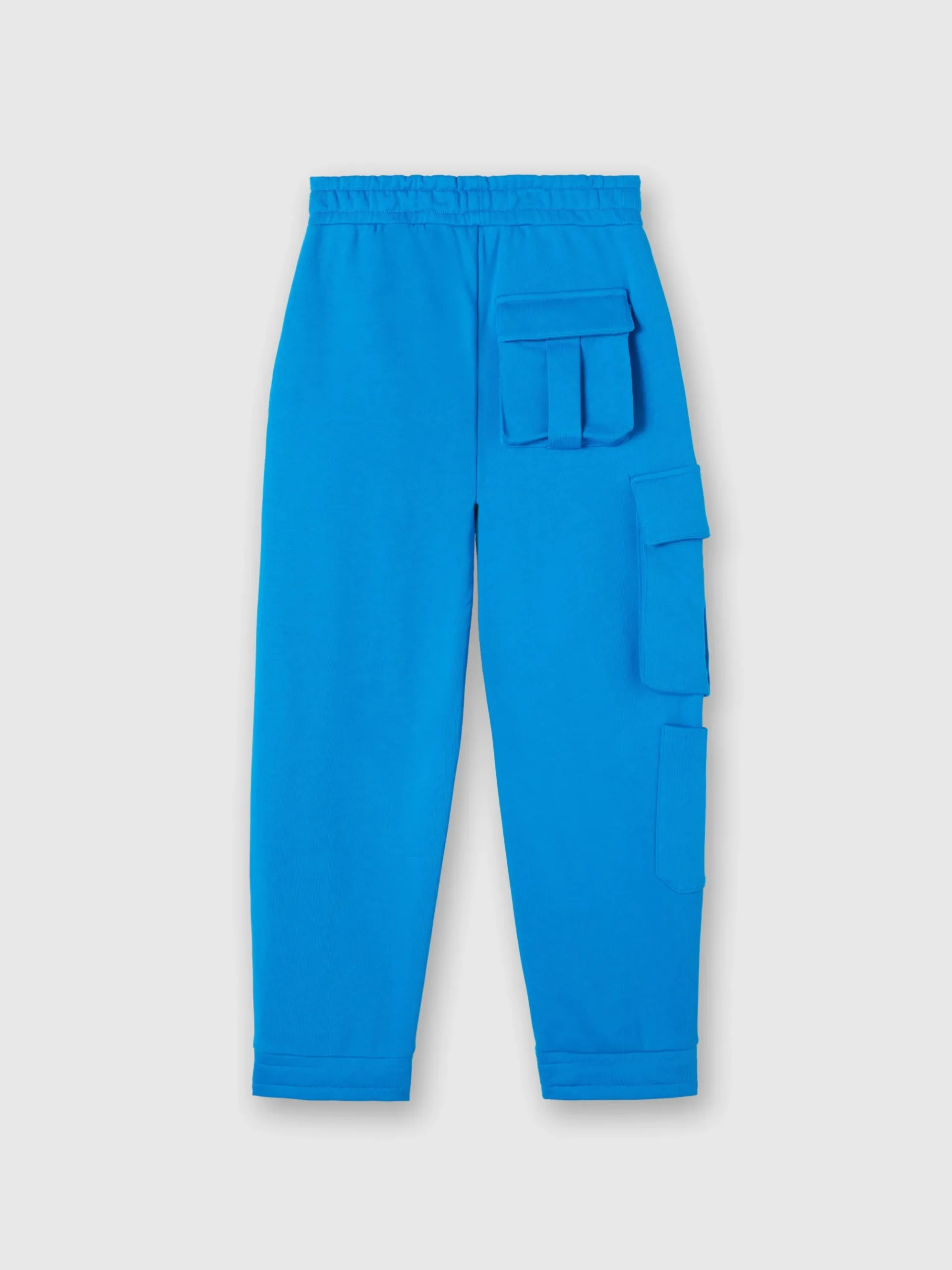 Cotton cargo joggers with logo lettering