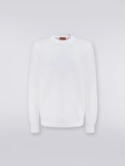 Cotton chevron crew-neck pullover
