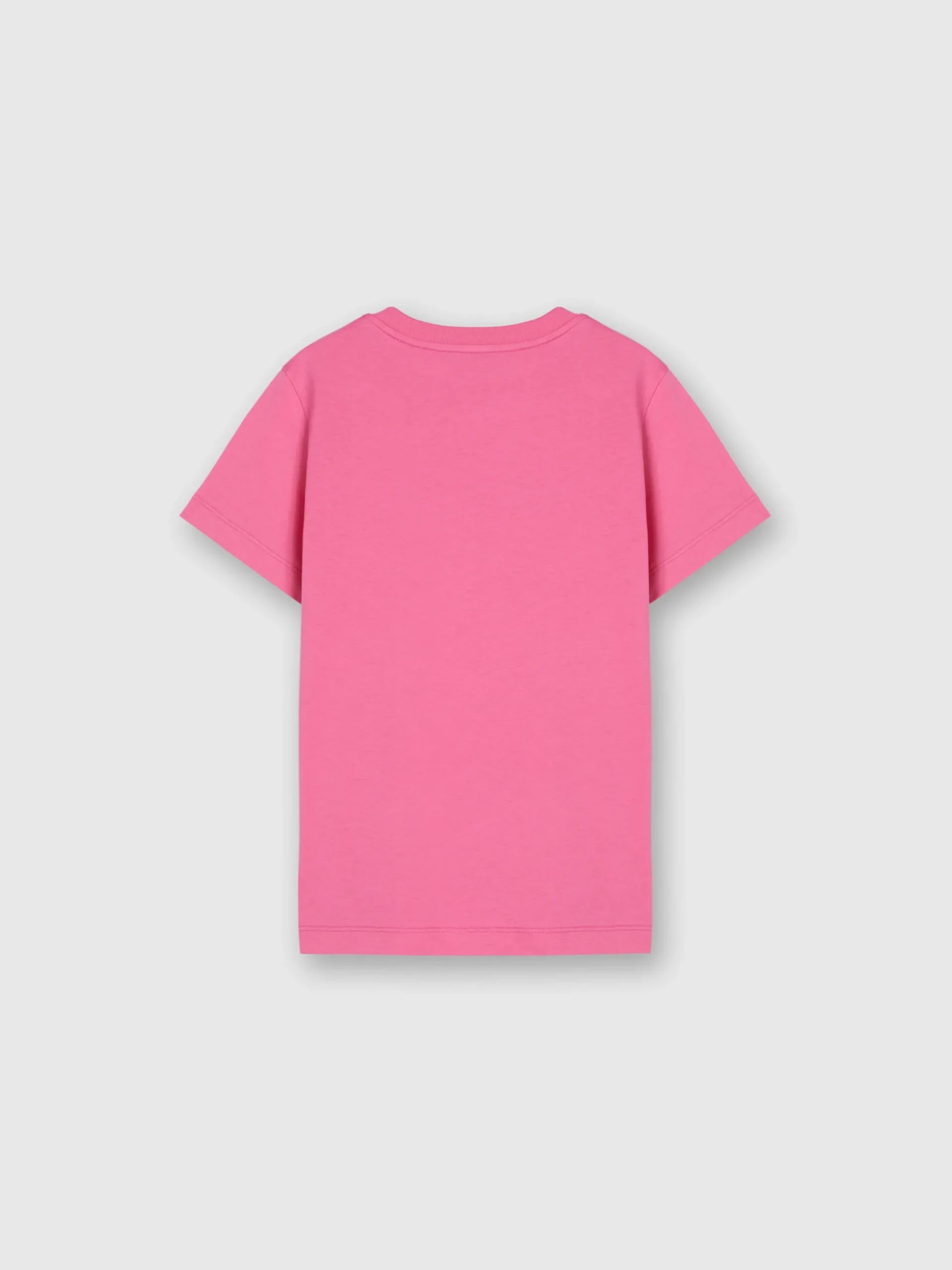 Cotton crewneck T-shirt with rhinestone logo