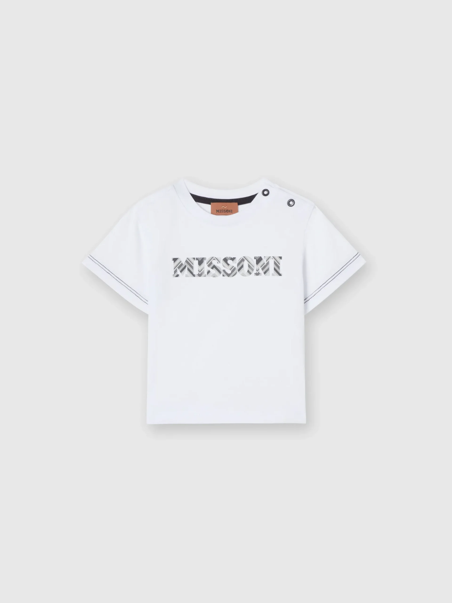 Cotton crewneck T-shirt with embossed logo