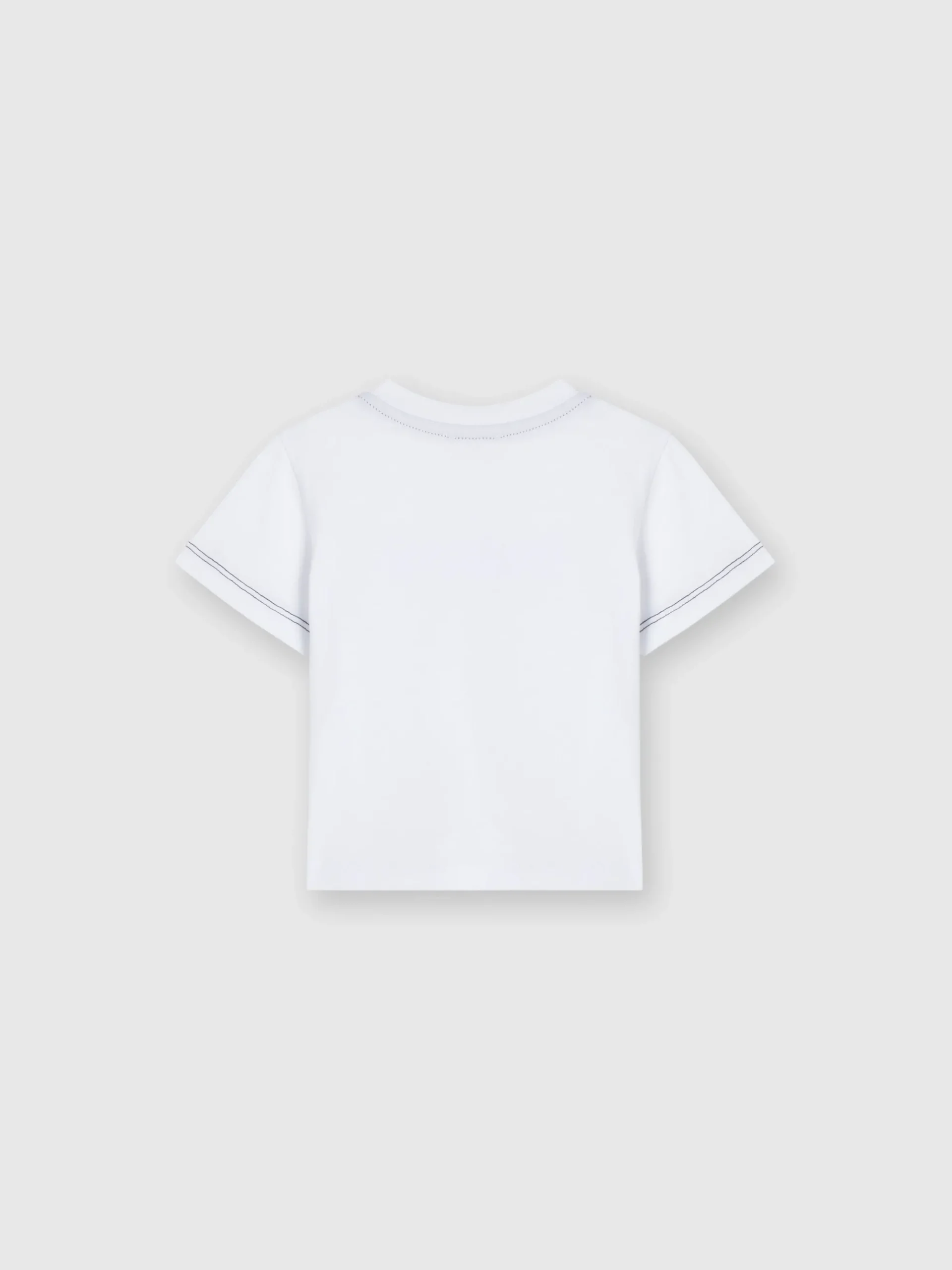 Cotton crewneck T-shirt with embossed logo