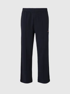 Cotton joggers with zig zag embroidery