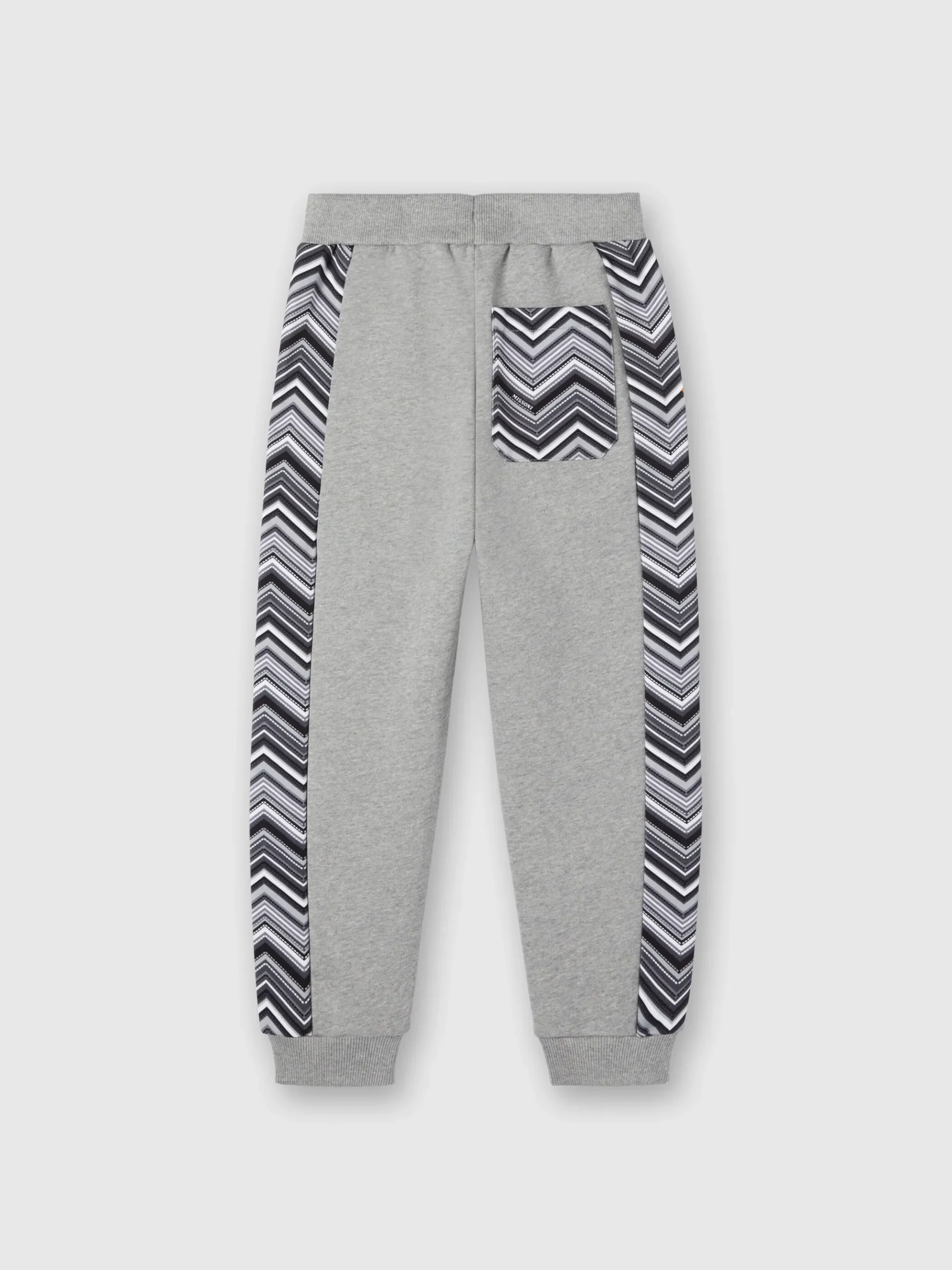 Cotton joggers with zigzag inserts