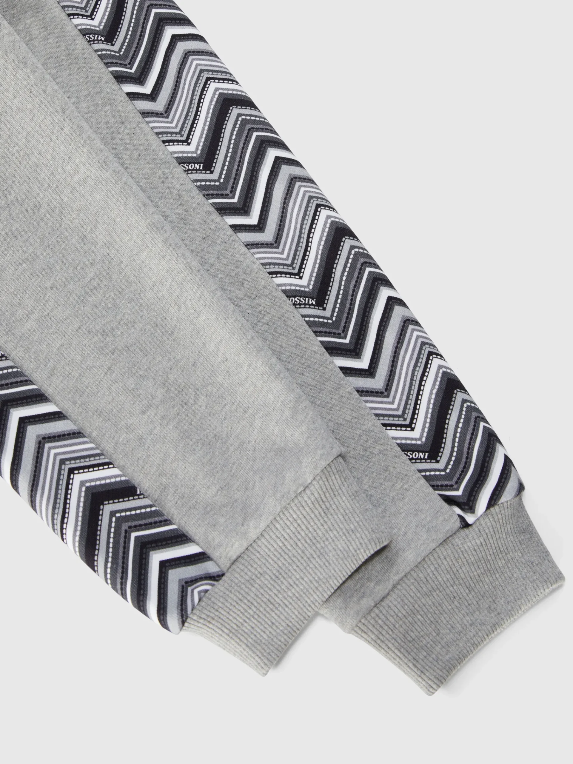 Cotton joggers with zigzag inserts