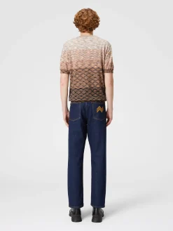 Cotton slub knit T-shirt