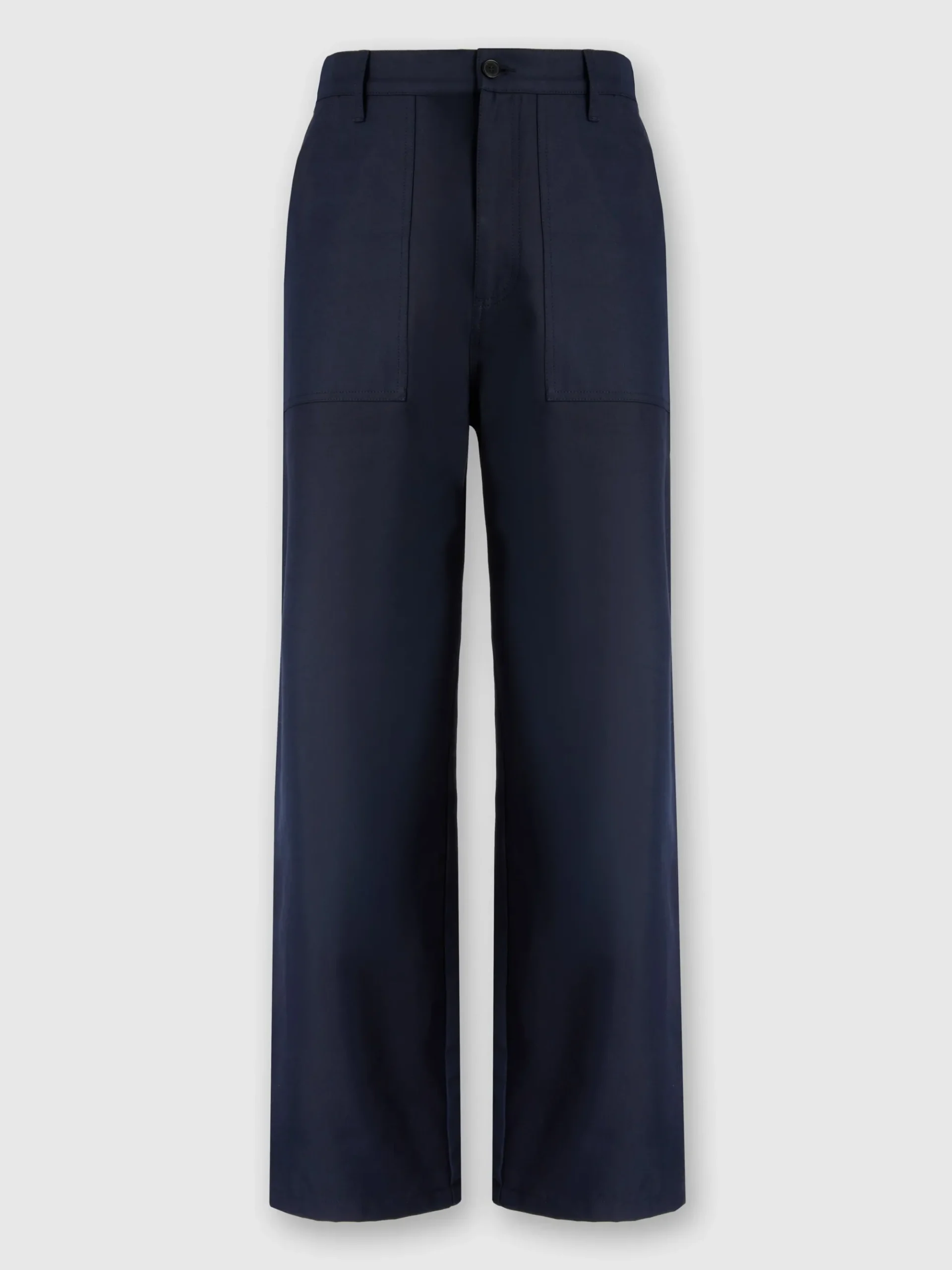 Cotton-blend drill cargo pants