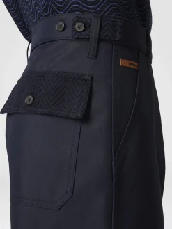 Cotton-blend drill cargo pants