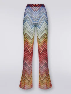 Cover up trousers in zigzag print tulle
