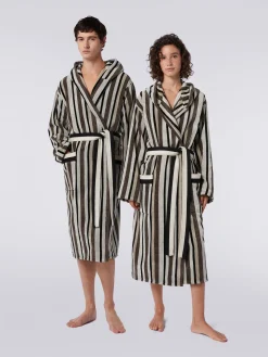 Craig striped cotton terry bathrobe