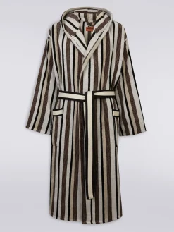 Craig striped cotton terry bathrobe