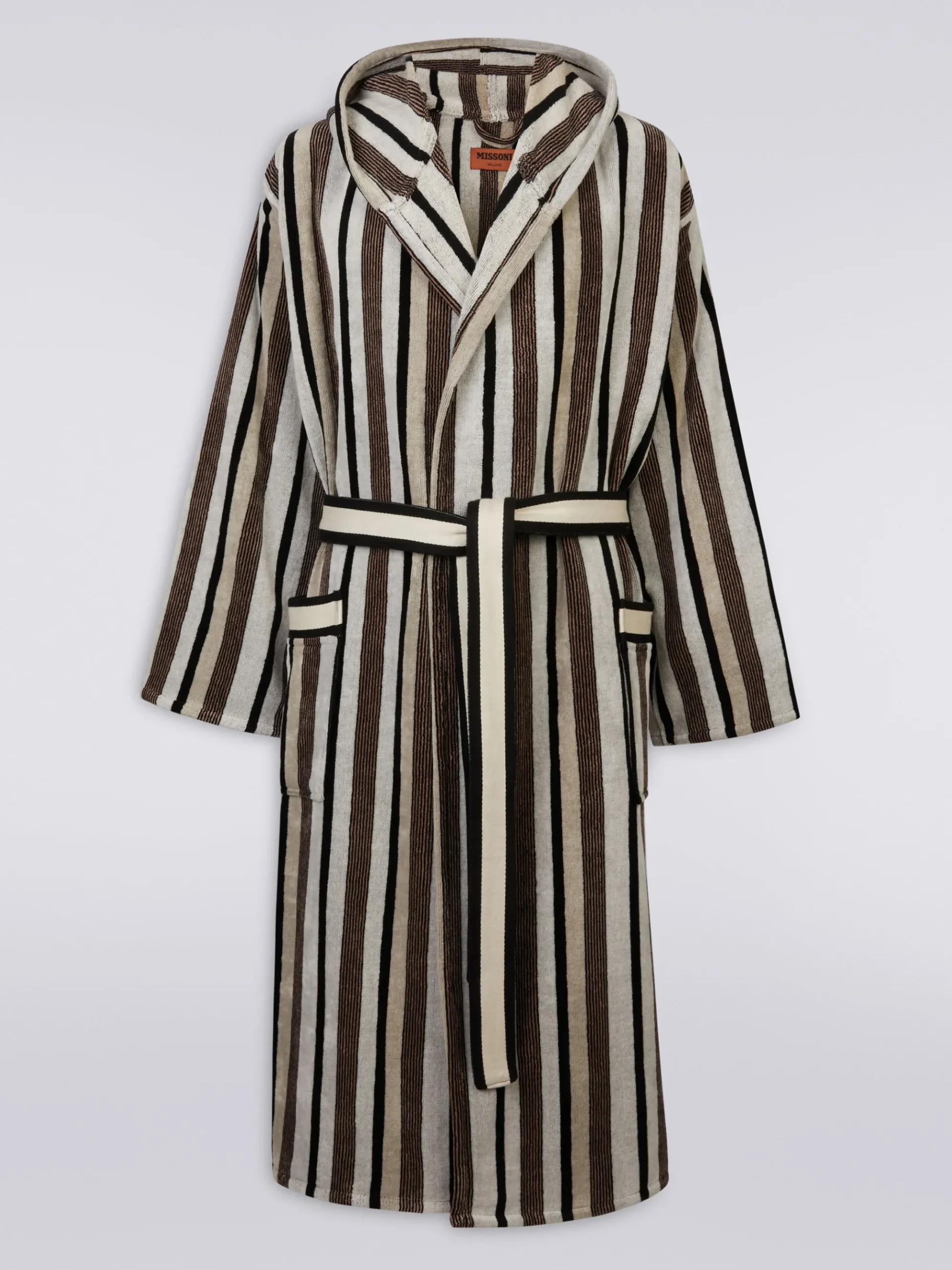 Craig striped cotton terry bathrobe