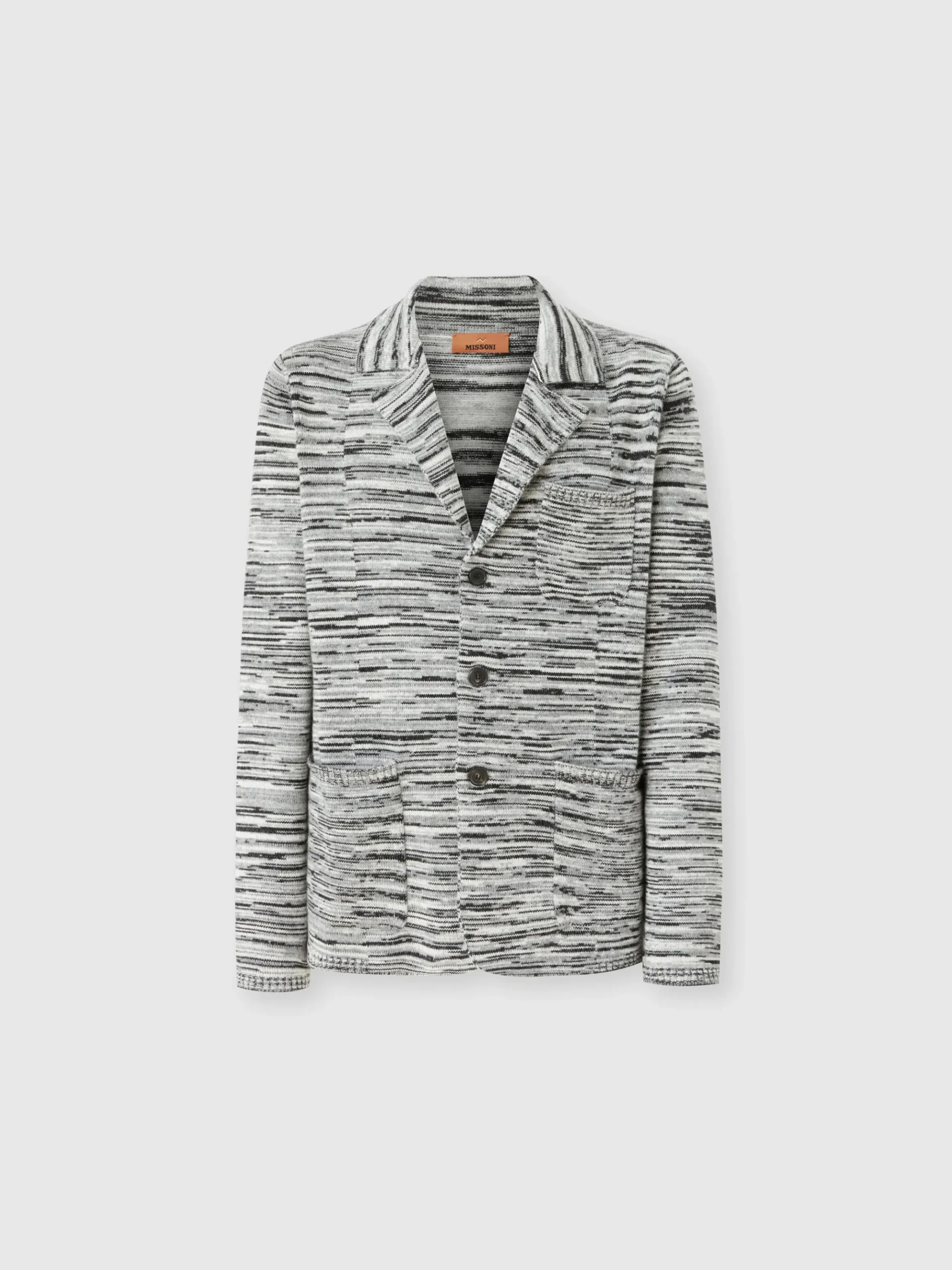Deconstructed mélange cashmere blazer