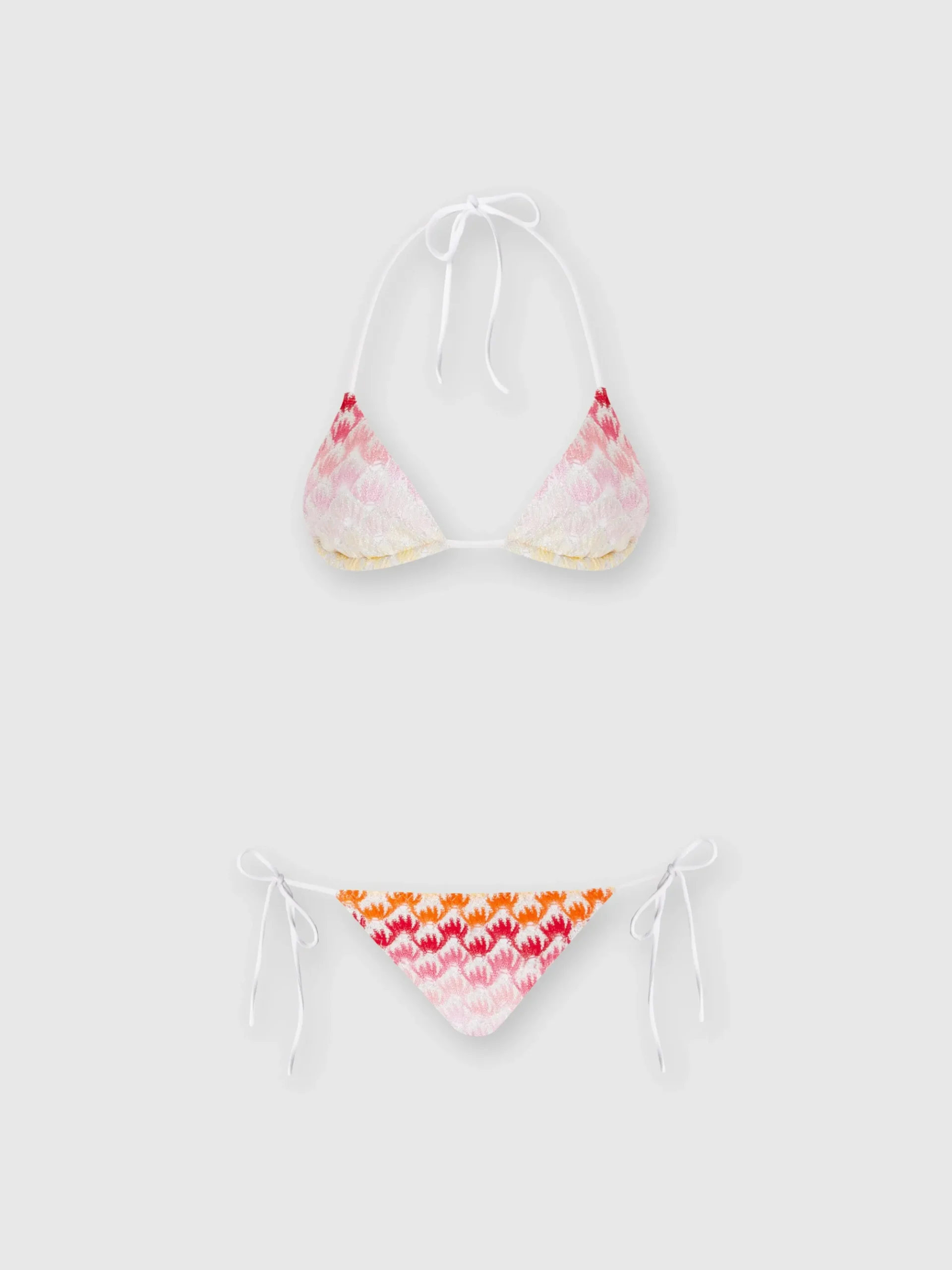 Dégradé lace-effect bikini with lurex
