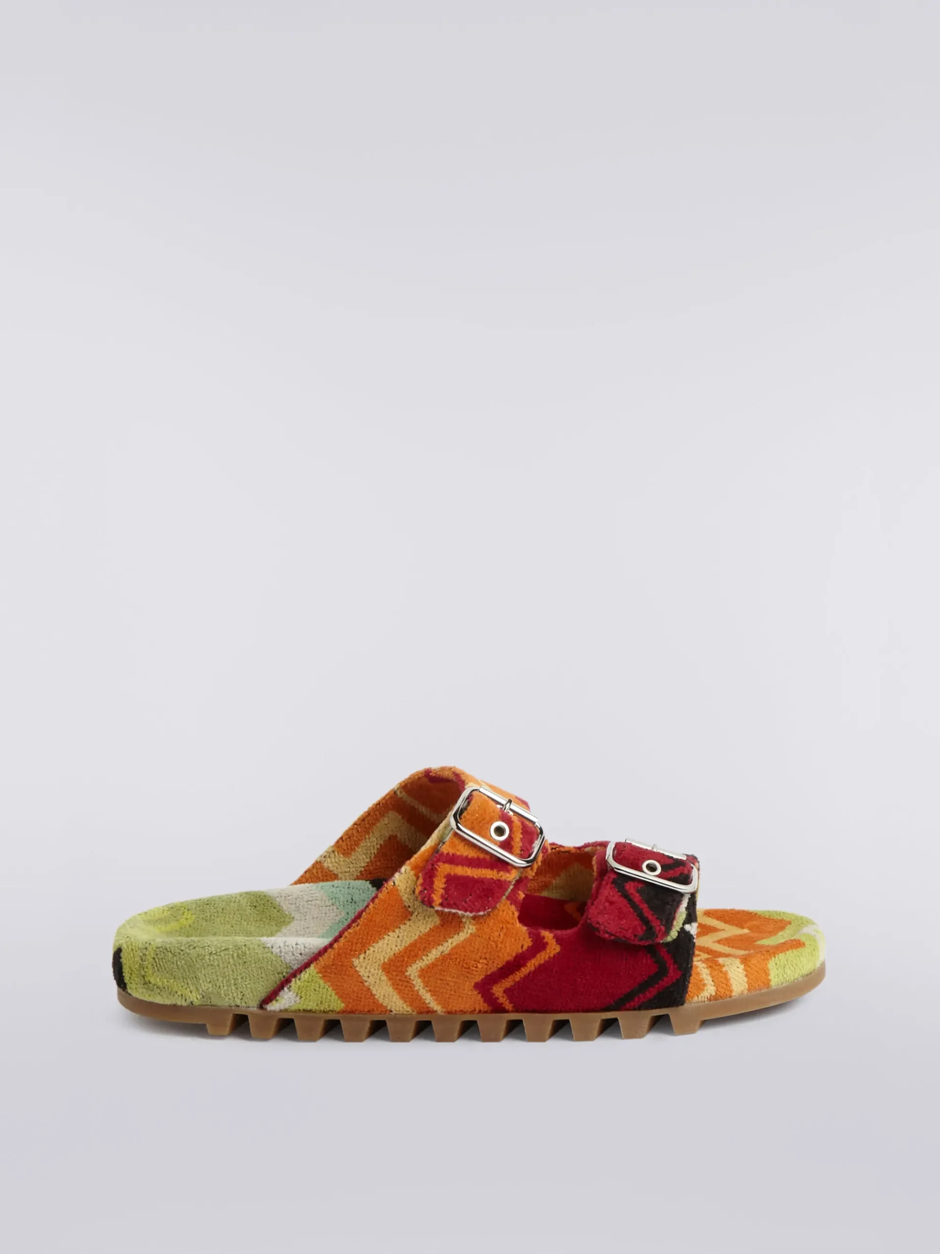 Double zigzag foam sandals
