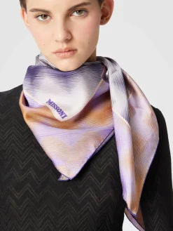 Flamed silk scarf