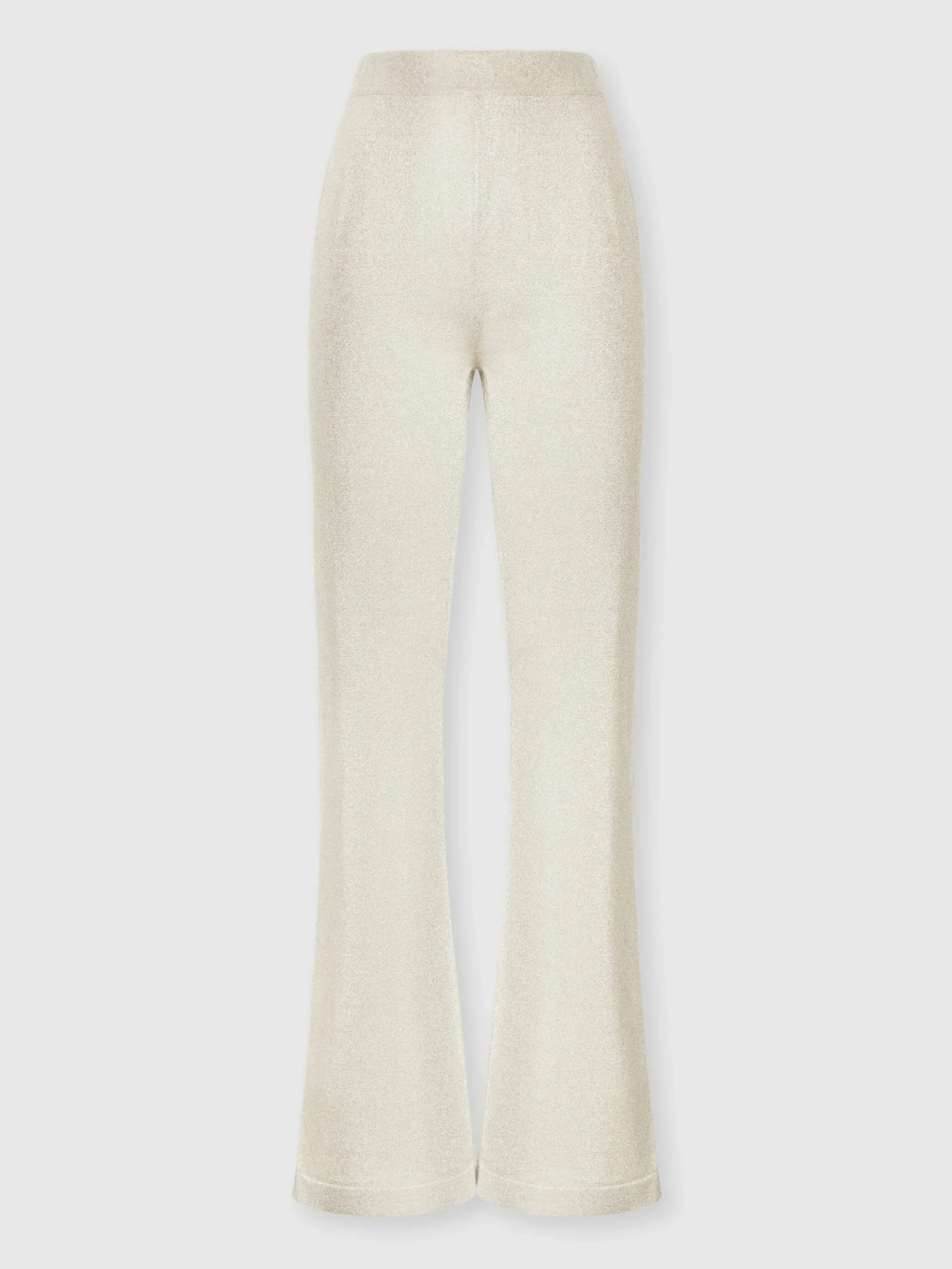 Glitter-effect viscose straight trousers