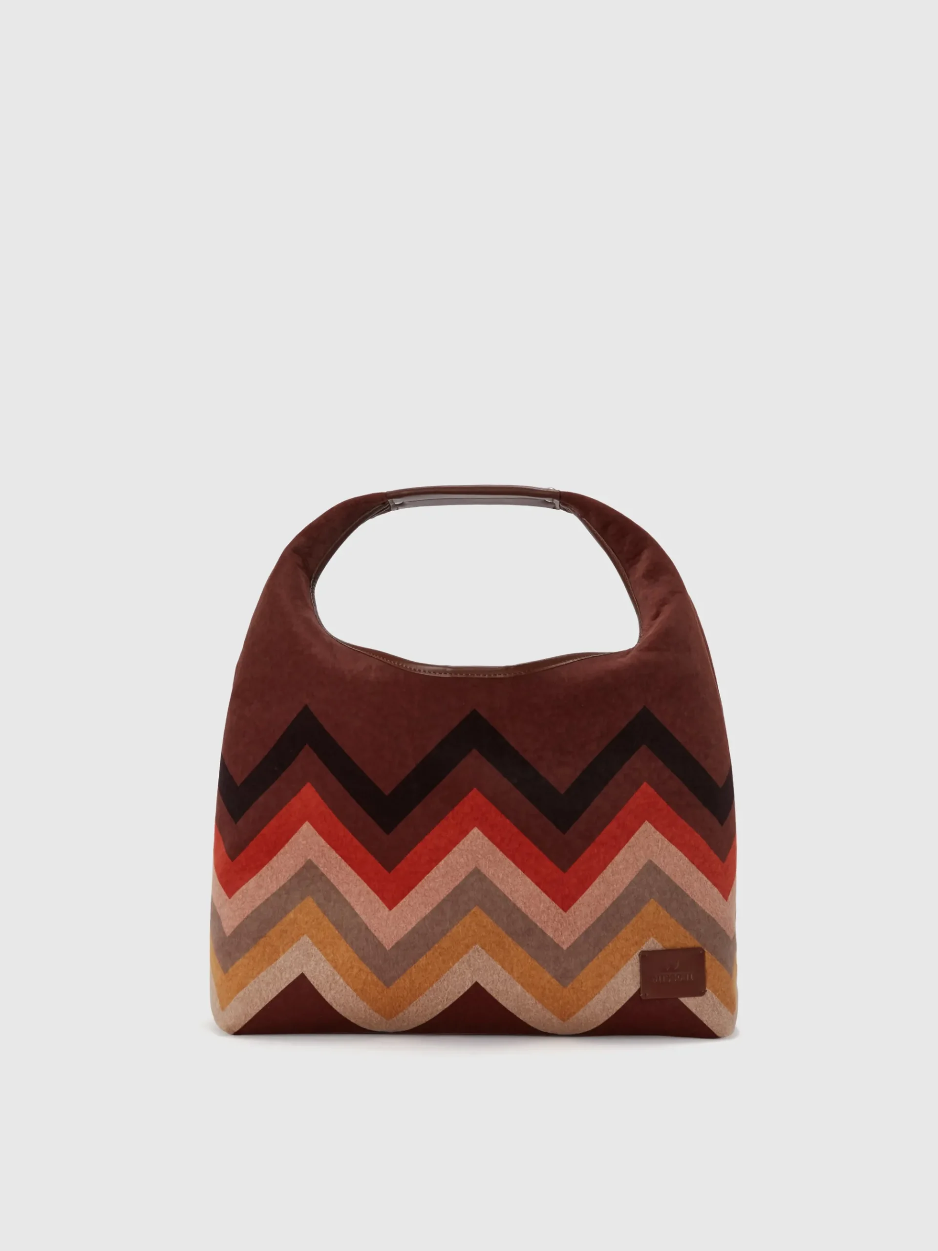 Handbag in zig zag fabric