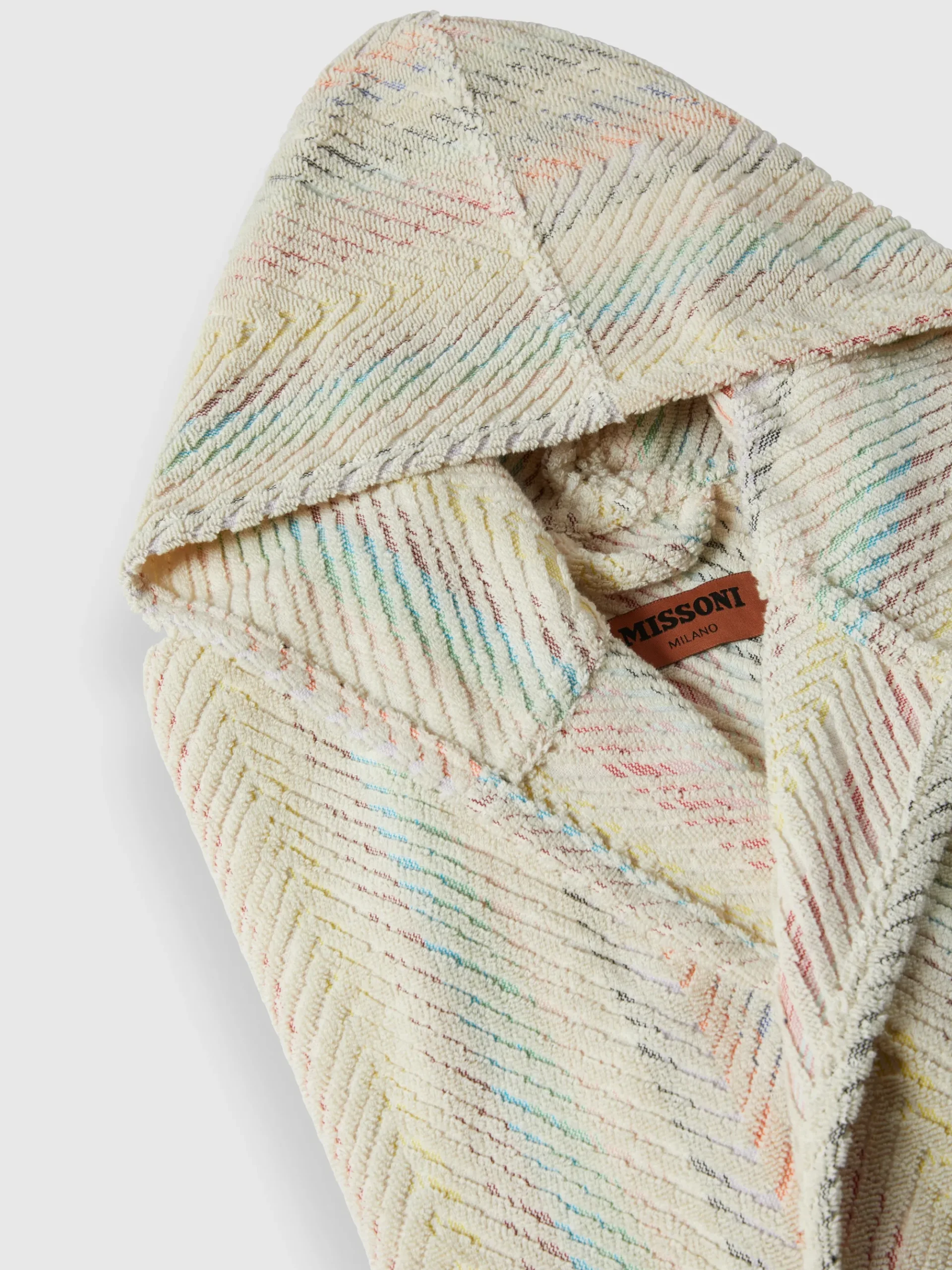 Harmony chevron cotton terry bathrobe