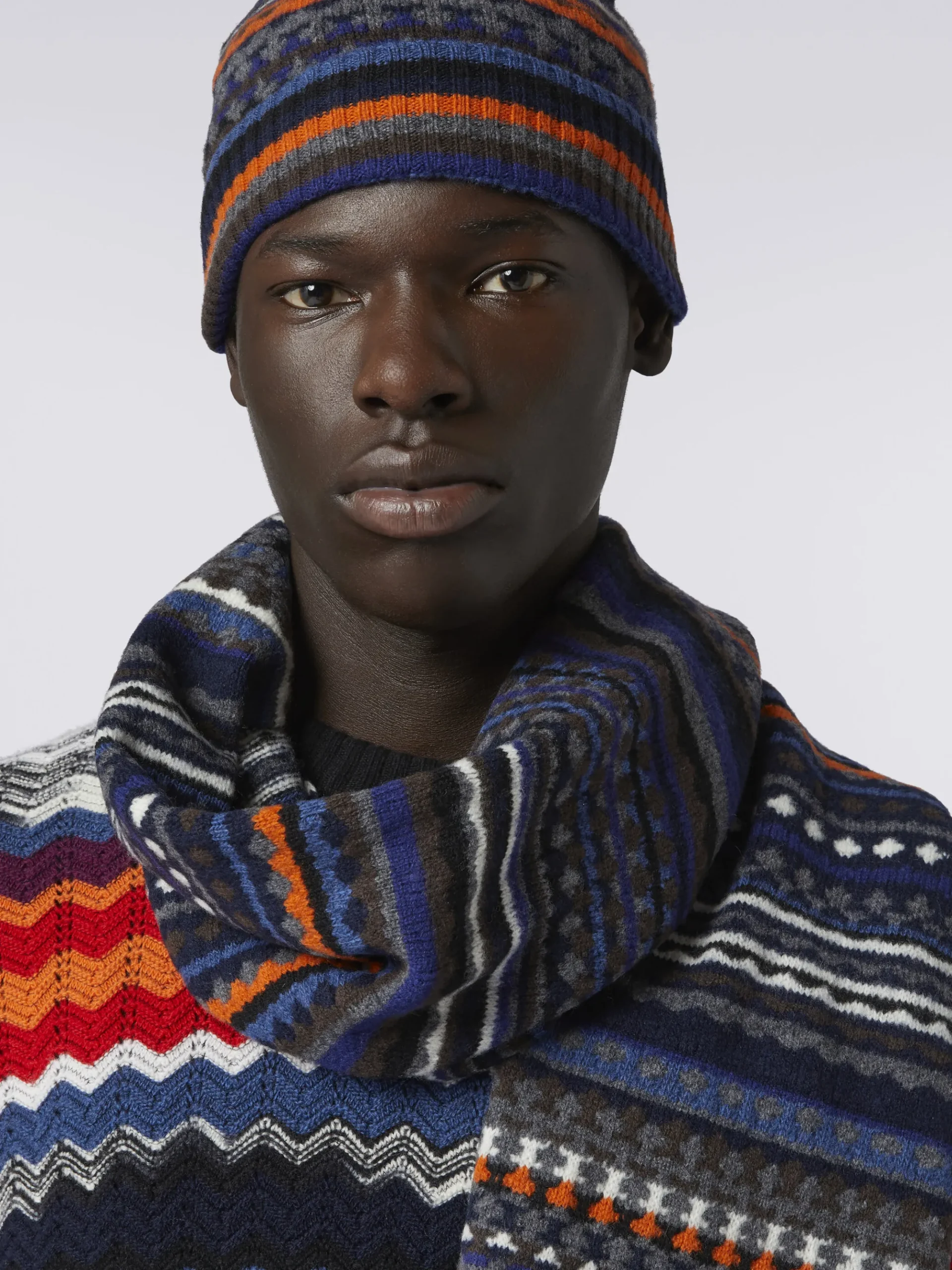 Jacquard wool beanie