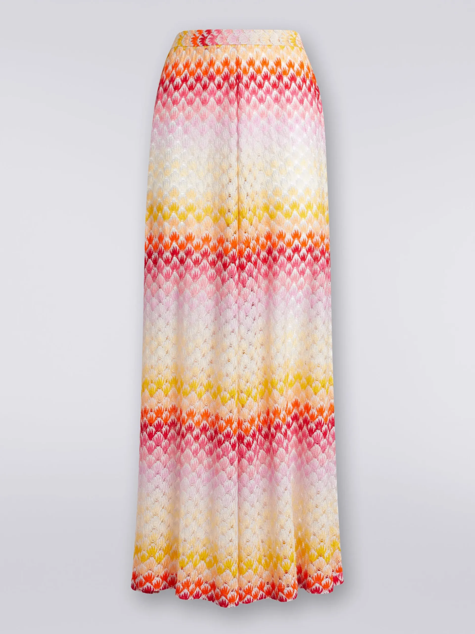 Lace-effect cover up trousers with lurex