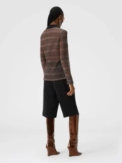 Lamé lace shirt