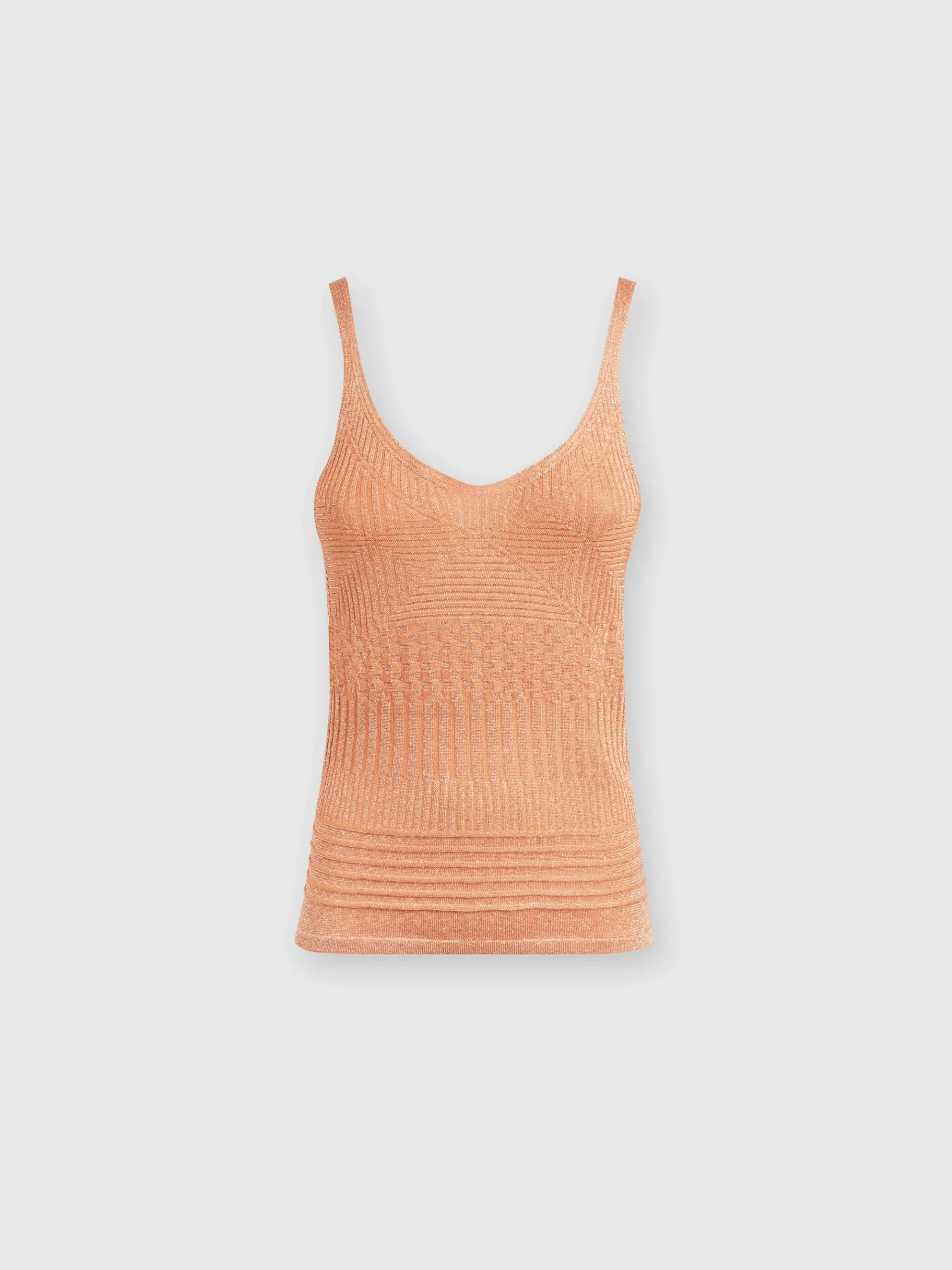 Lamé multi-processing viscose tank top
