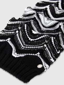 Lamé wool blend scarf