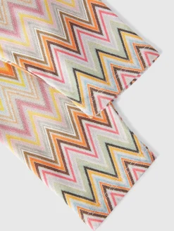 Leggings in zigzag stretch cotton