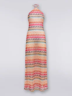 Long chevron viscose tulle cover up
