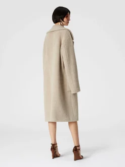 Long coat in alpaca blend