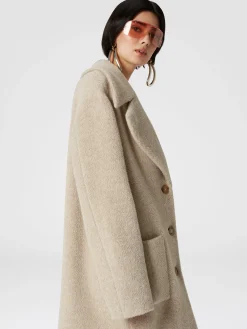 Long coat in alpaca blend