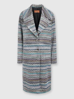 Long coat with sequin appliqué