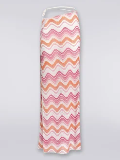 Long cover-up wrap-around skirt