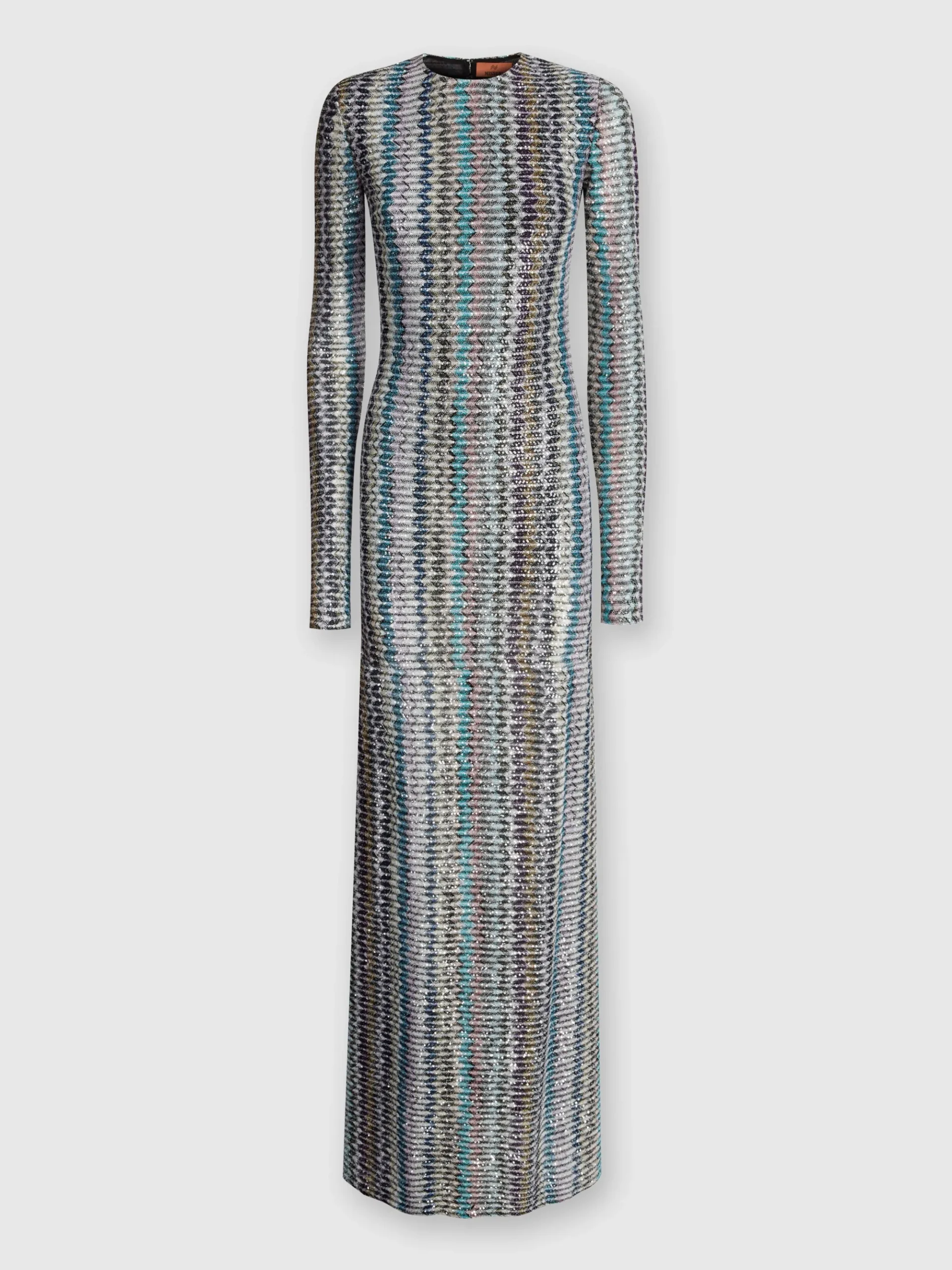 Long dress with sequins and cut-out detail